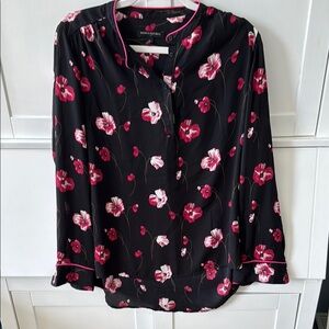 Women's Black Floral Top by